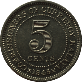 5 centow 1945 malaje a